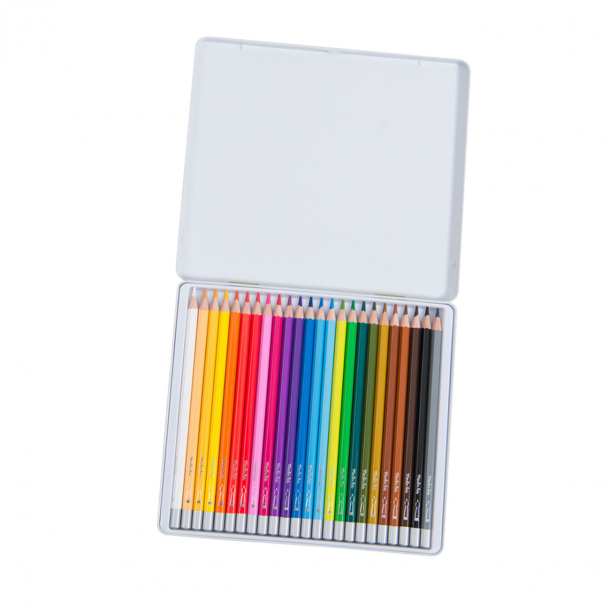 Set of watercolor pencils for coloring 24 colors