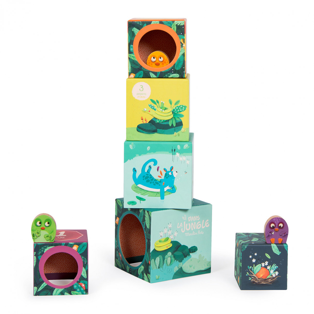 Cubes for kids in the jungle