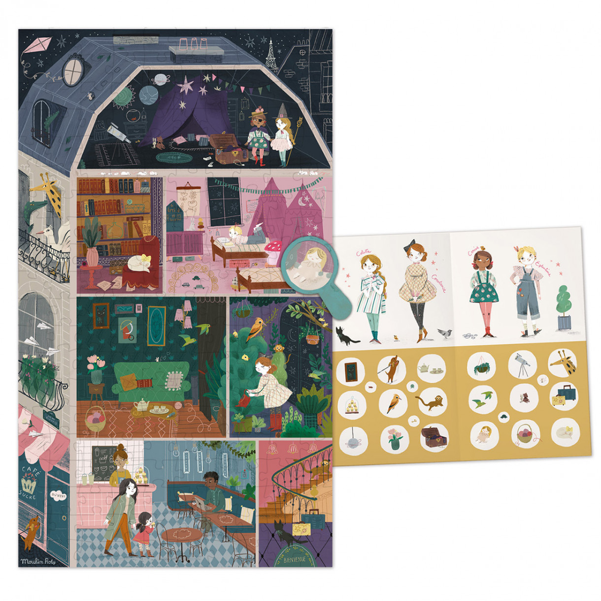 Puzzle the house in the city 200 pieces