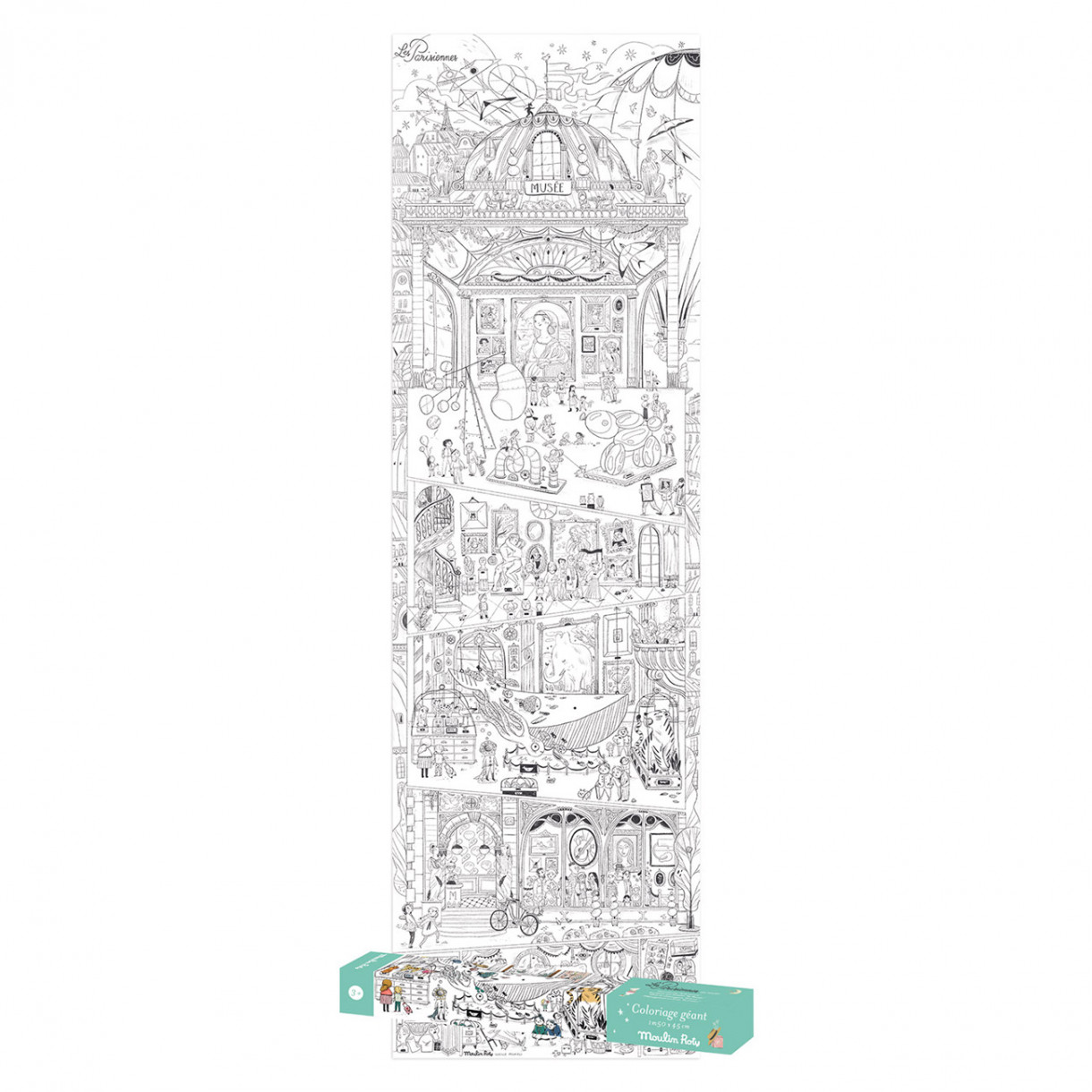 Coloring poster at the museum