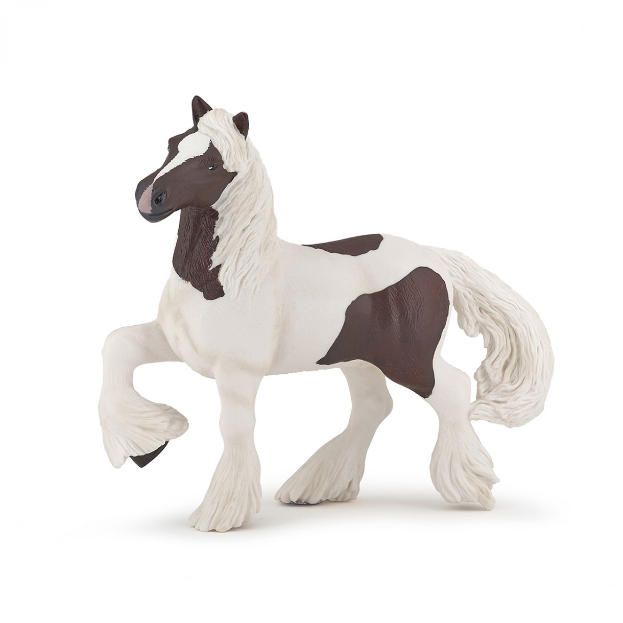 White Brown Irish Kubu Horse Figurine
