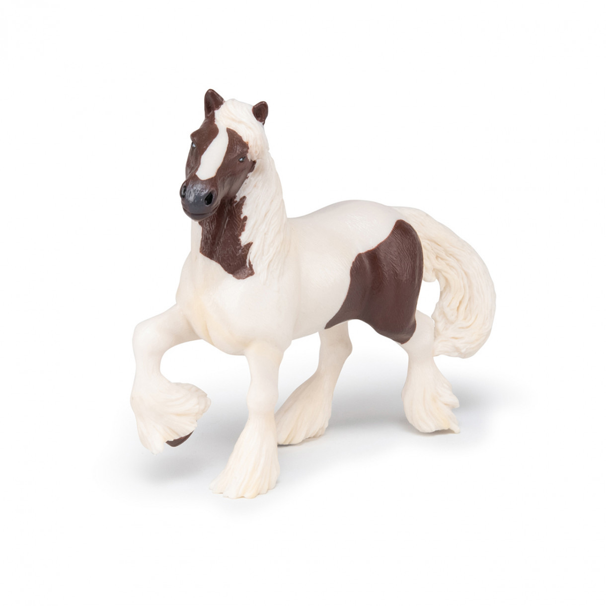 White Brown Irish Kubu Horse Figurine