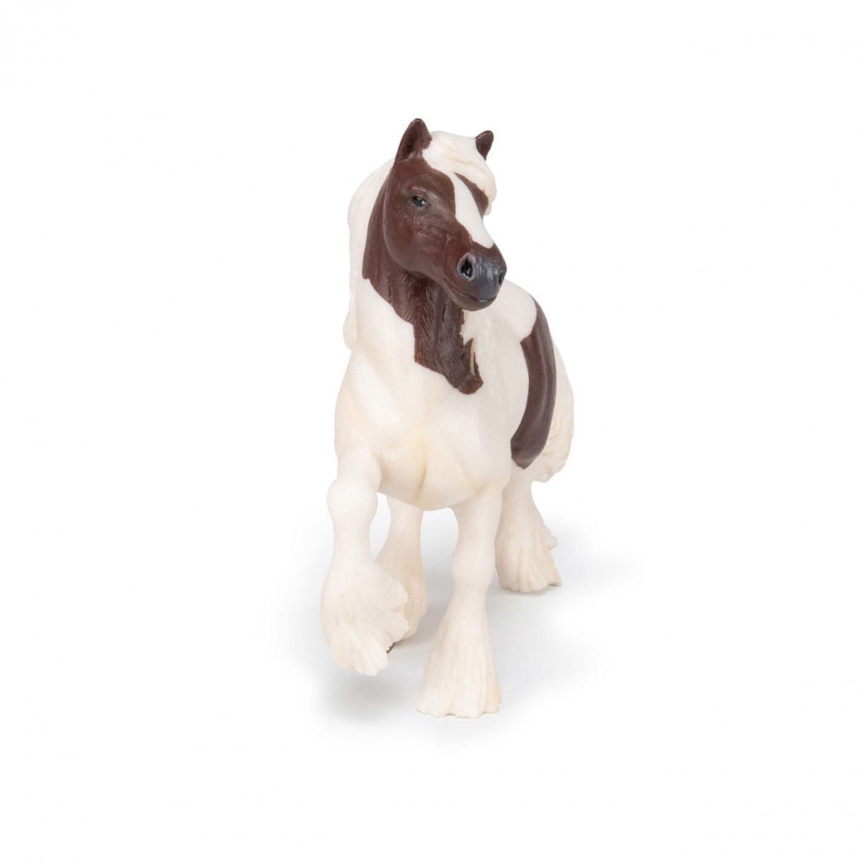 White Brown Irish Kubu Horse Figurine