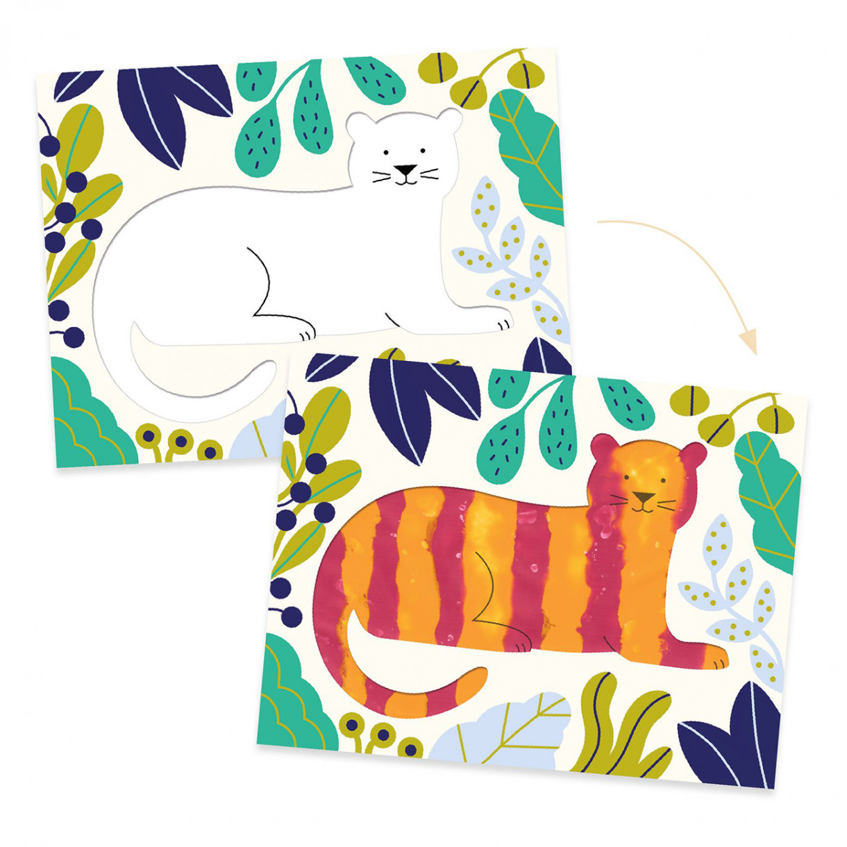 Coloring with templates magnificent animals