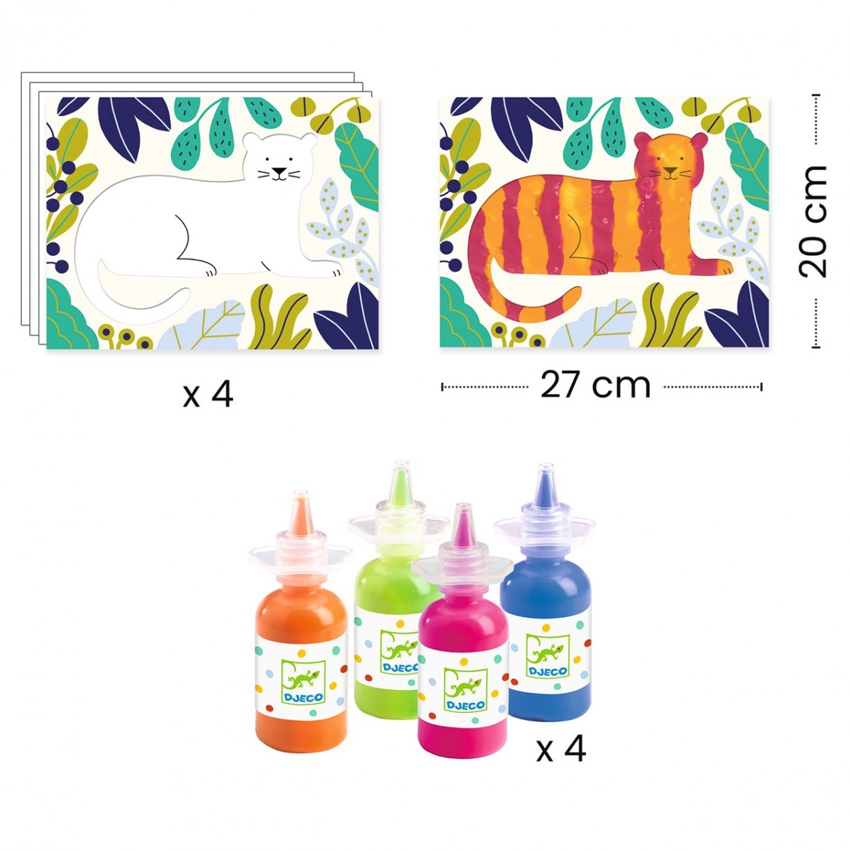 Coloring with templates magnificent animals