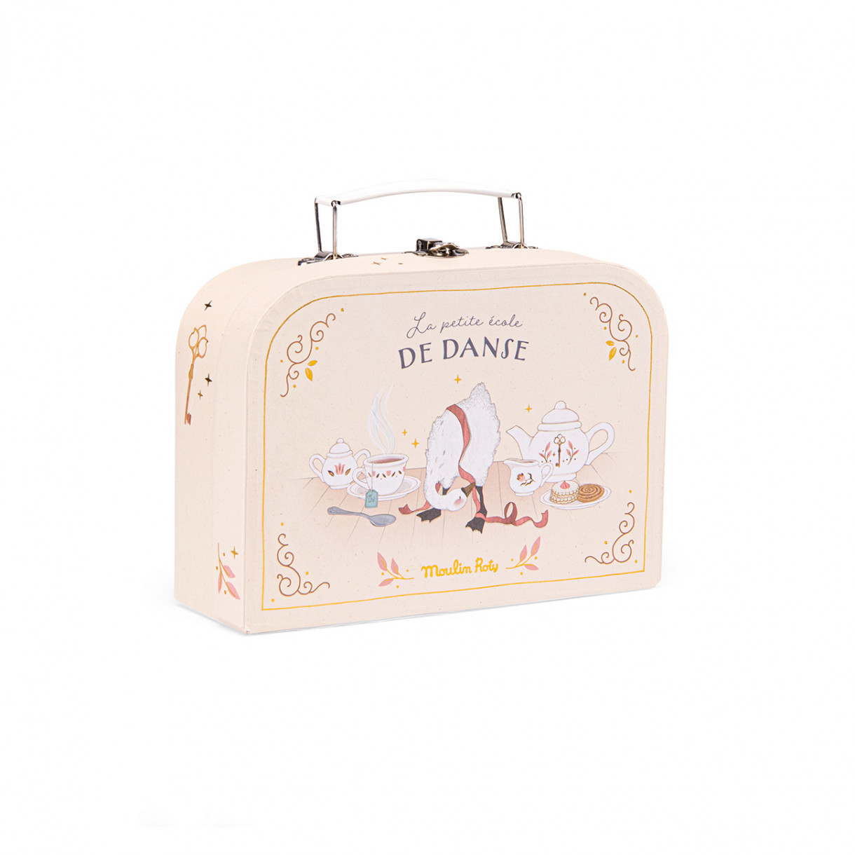 Porcelain tea set 11 pieces in a briefcase