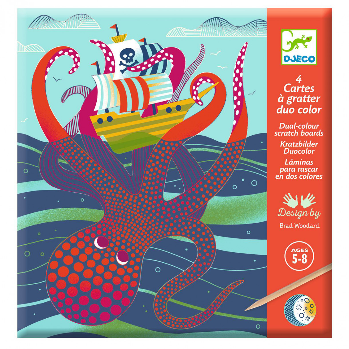Sea creatures scratch cards