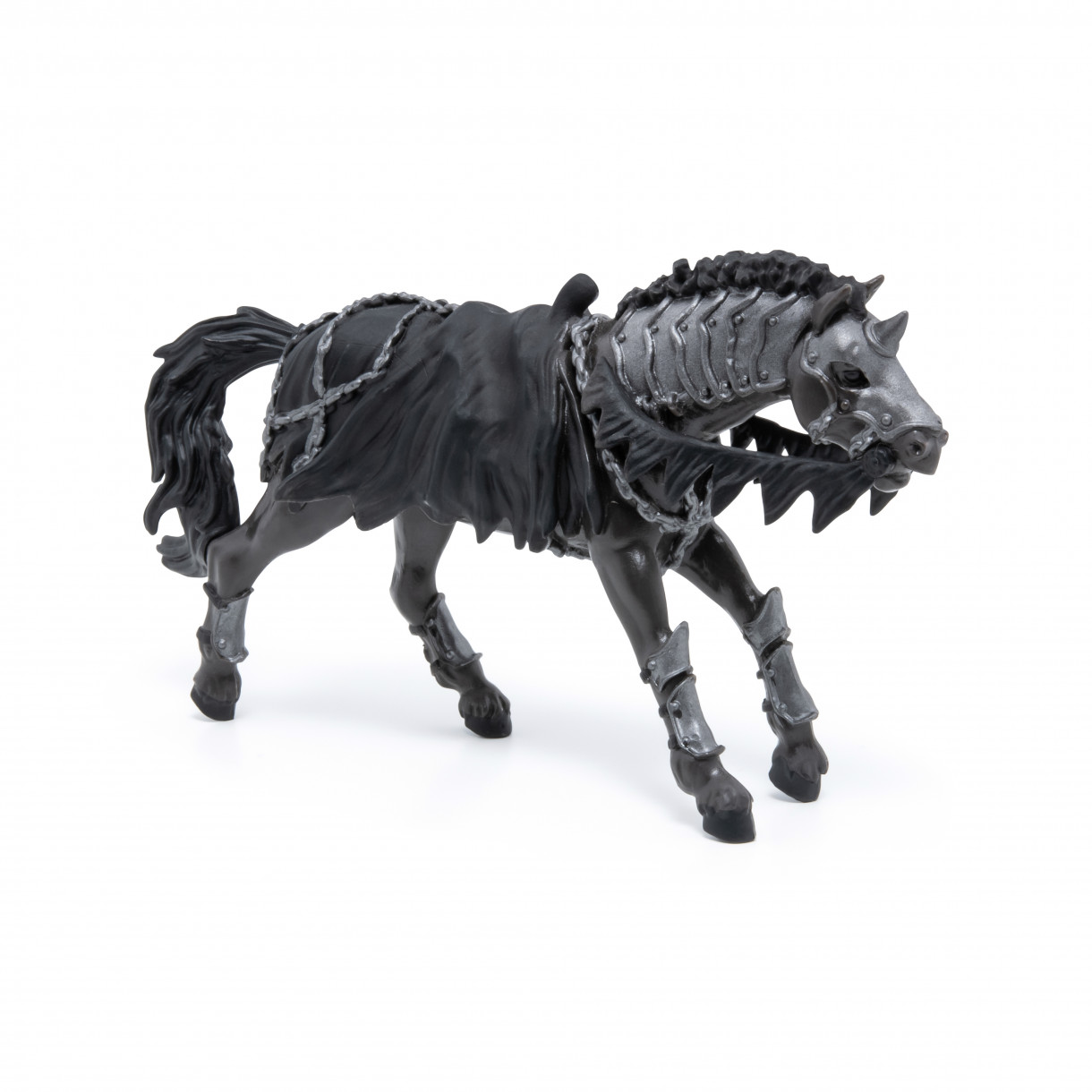 Ghost horse figure in black