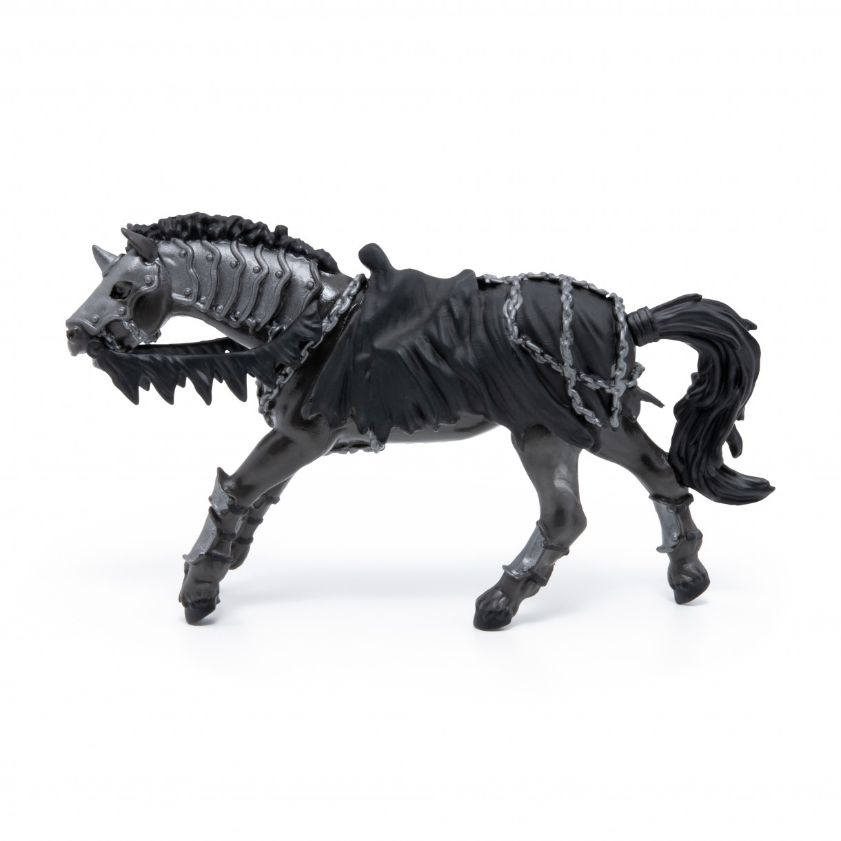 Ghost horse figure in black