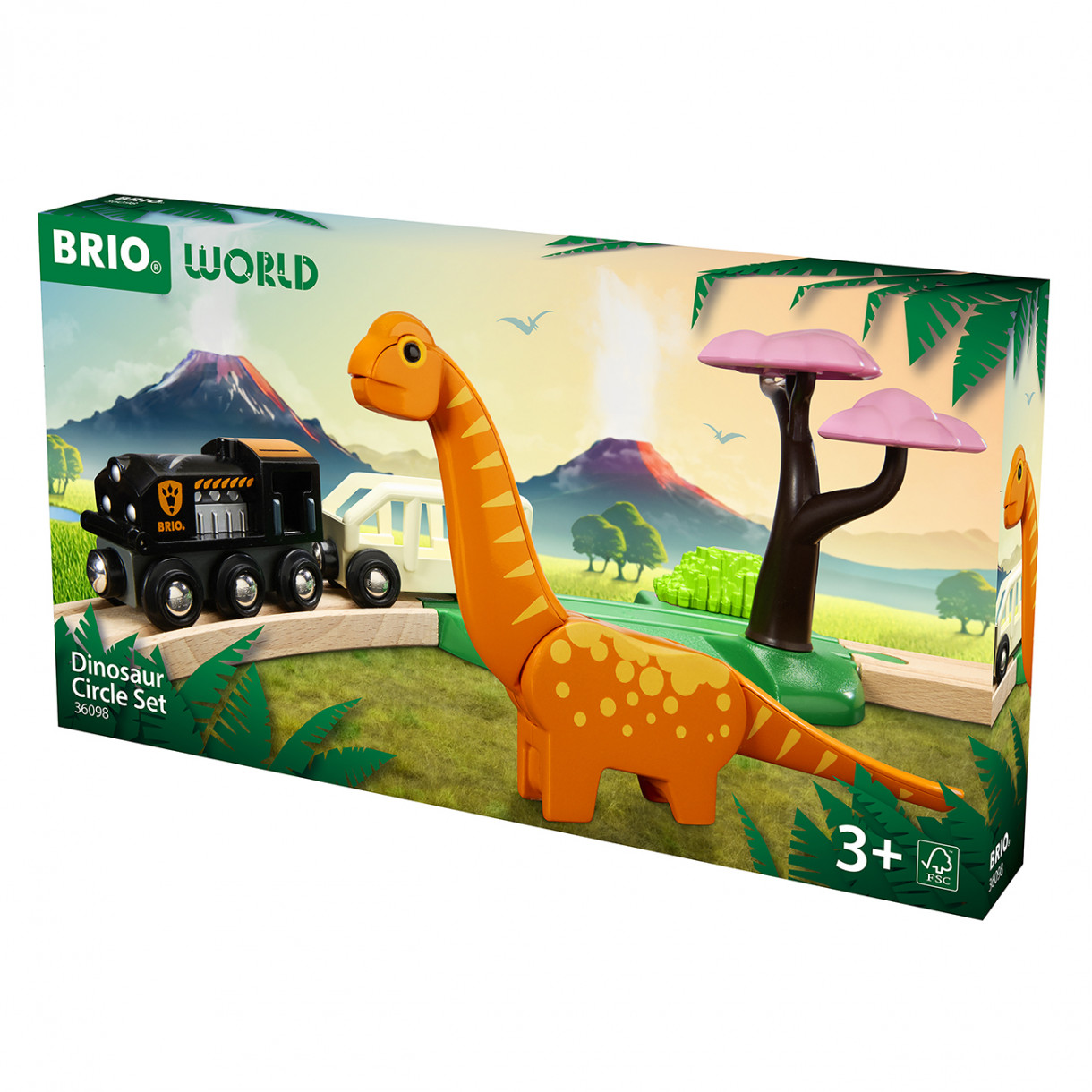Dinosaur trains and tracks set