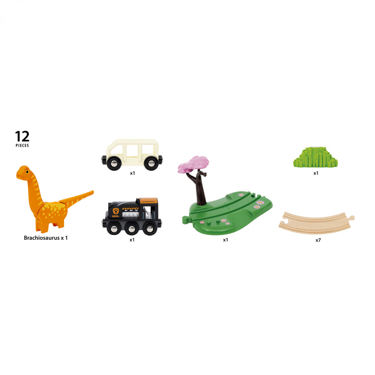 Dinosaur trains and tracks set