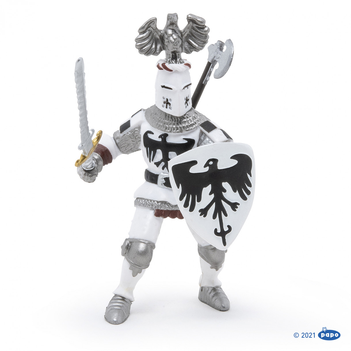 Knight figure in white armor