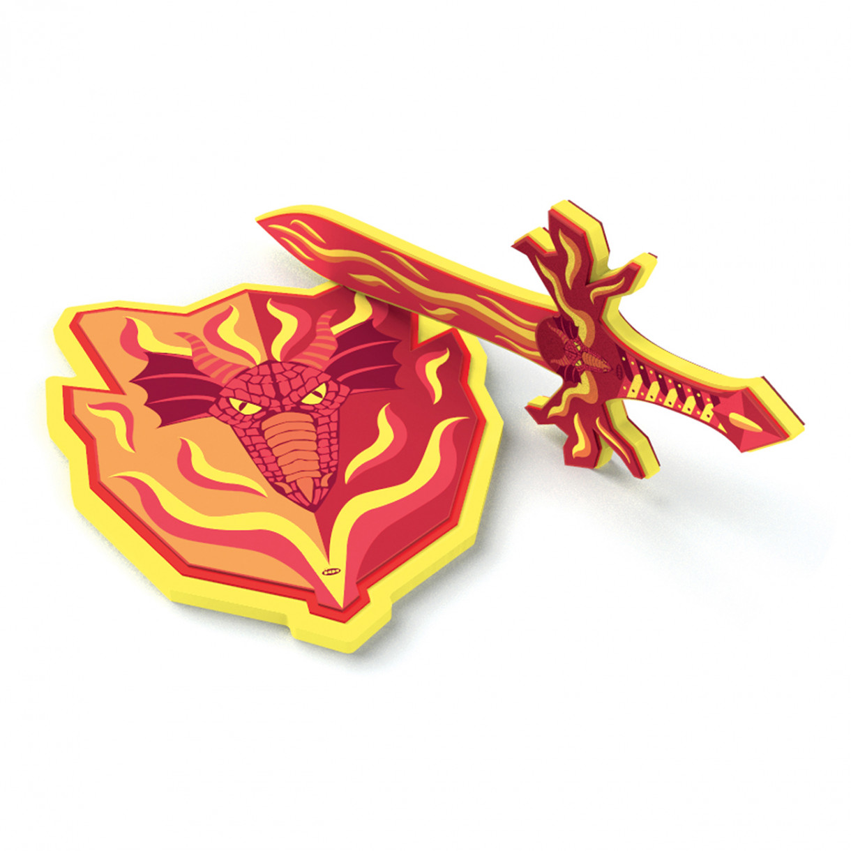 fire dragon foam shield toy
