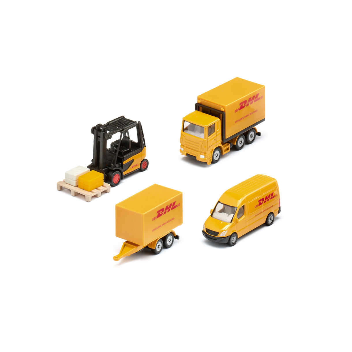 Toy set of vehicles DHL logistics
