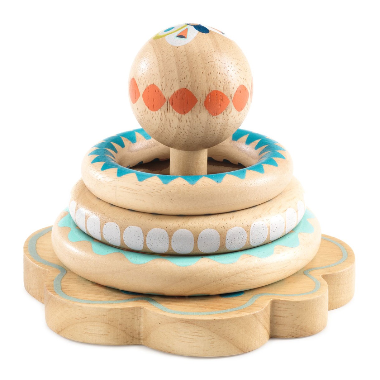 Game for baby put the ring wood
