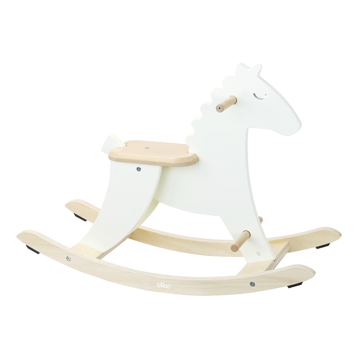 Wooden horse with a fence