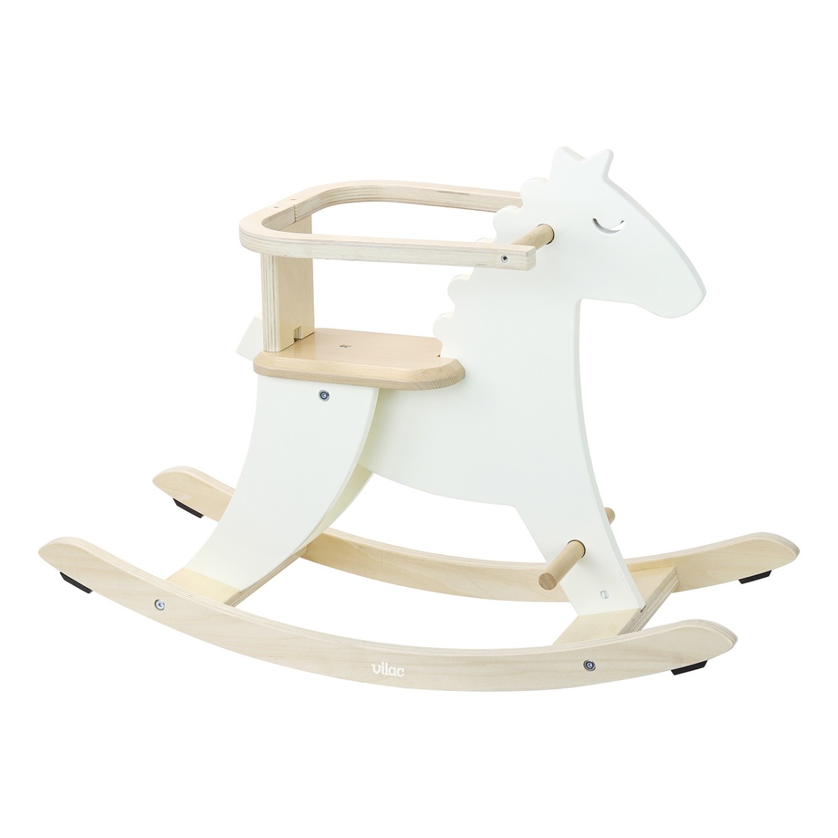 Wooden horse with a fence