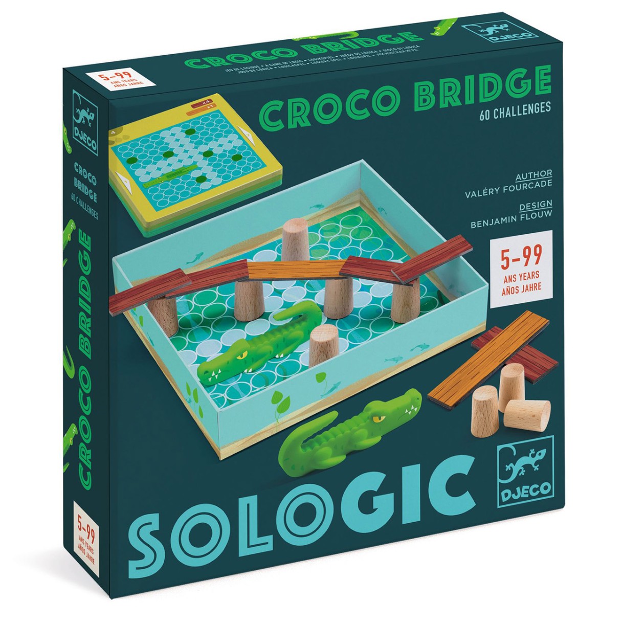 Puzzle game the bridge of the crocodile