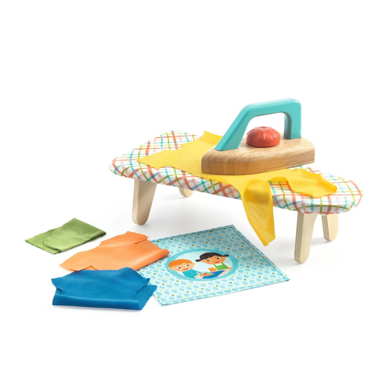 Играчка дървена маса за гладене с ютия
