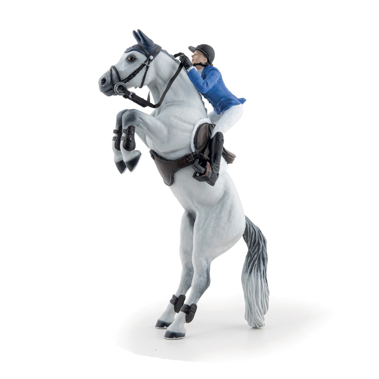 Jockey figurine with horse Penelope and Maylord