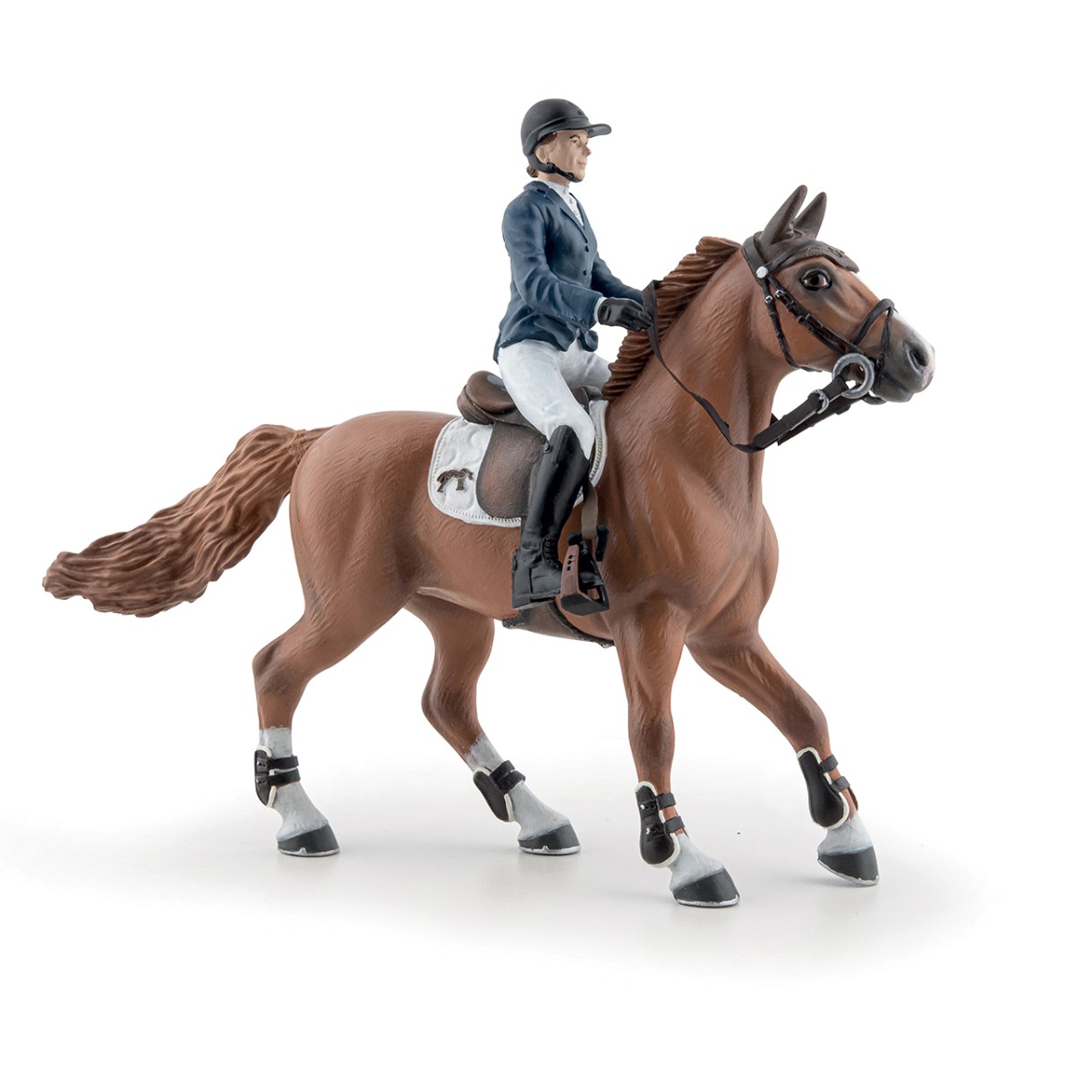 Jockey figurine with horse Penelope and Flora