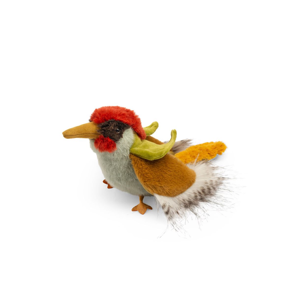 Soft cuddly toy woodpecker