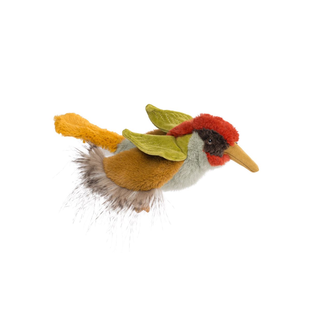 Soft cuddly toy woodpecker