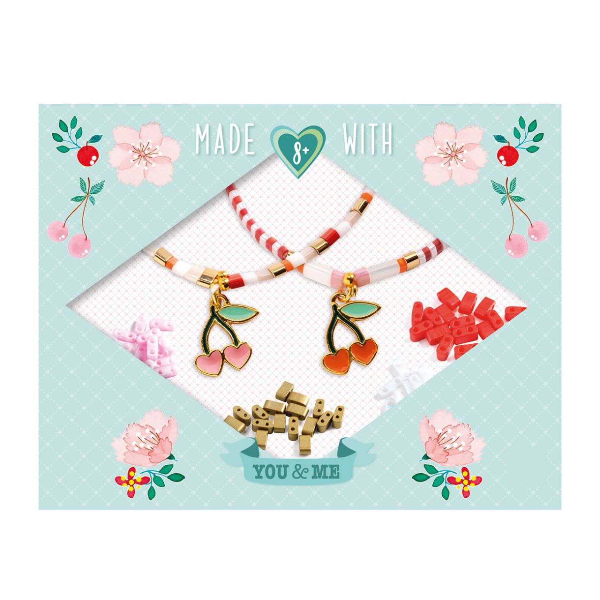 Set to make cherry bracelets