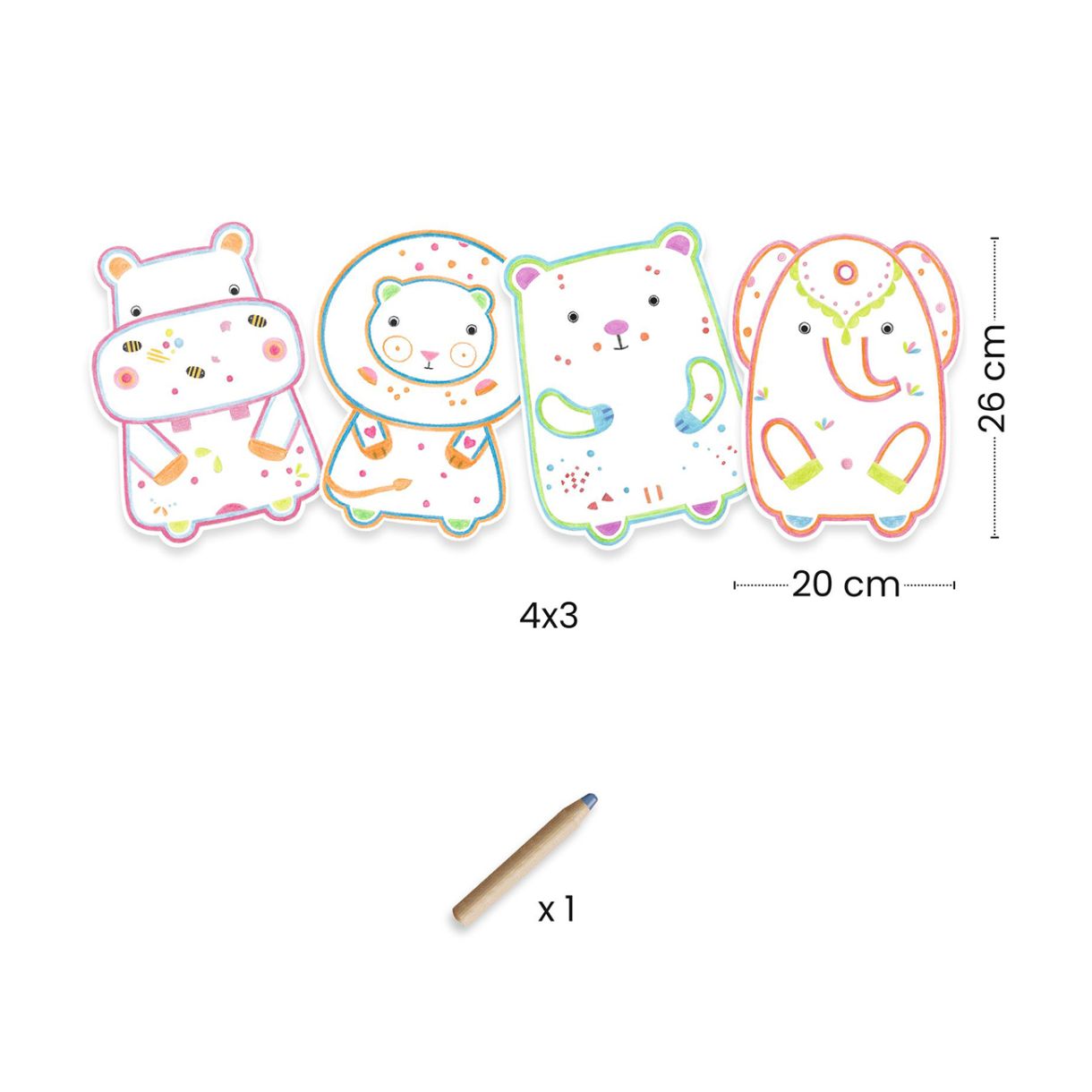 Картини за оцветяване диви животни