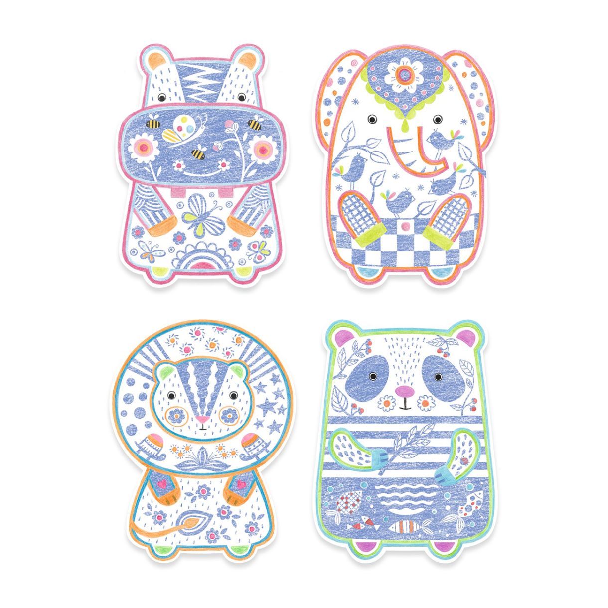 Картини за оцветяване диви животни