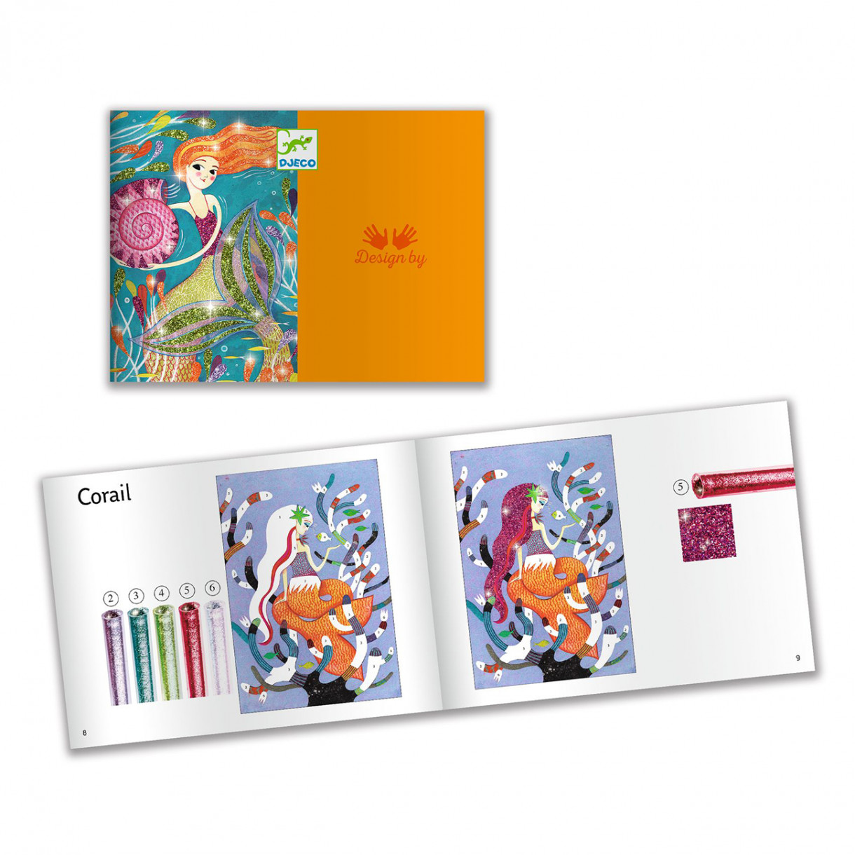 Рисуване с брокат русалки