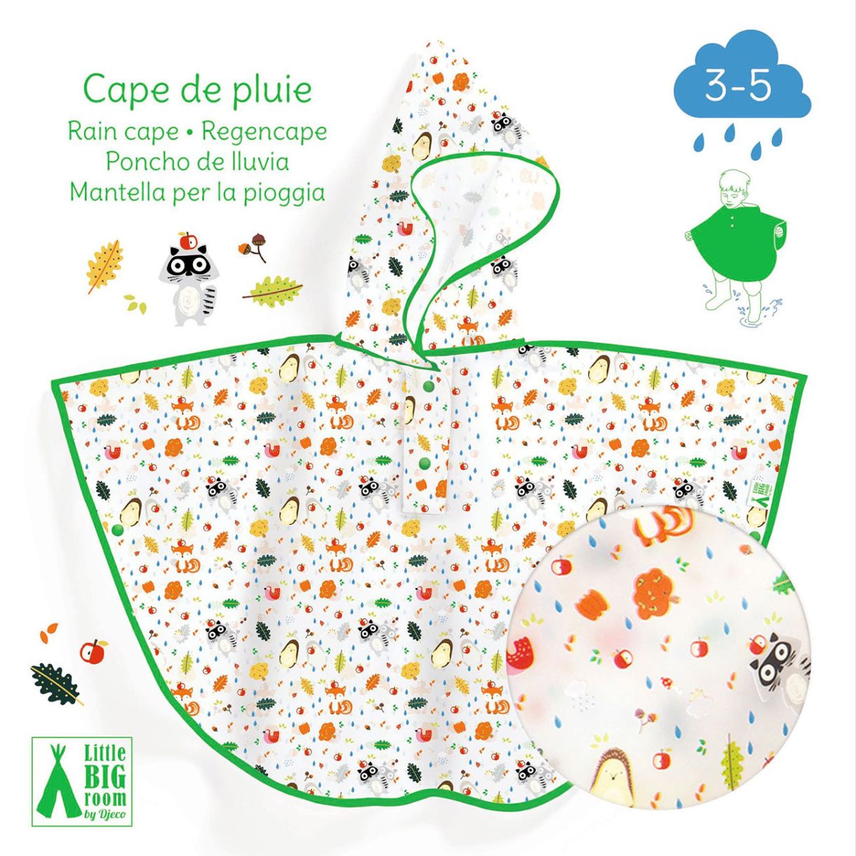 Raincoat for children's forest
