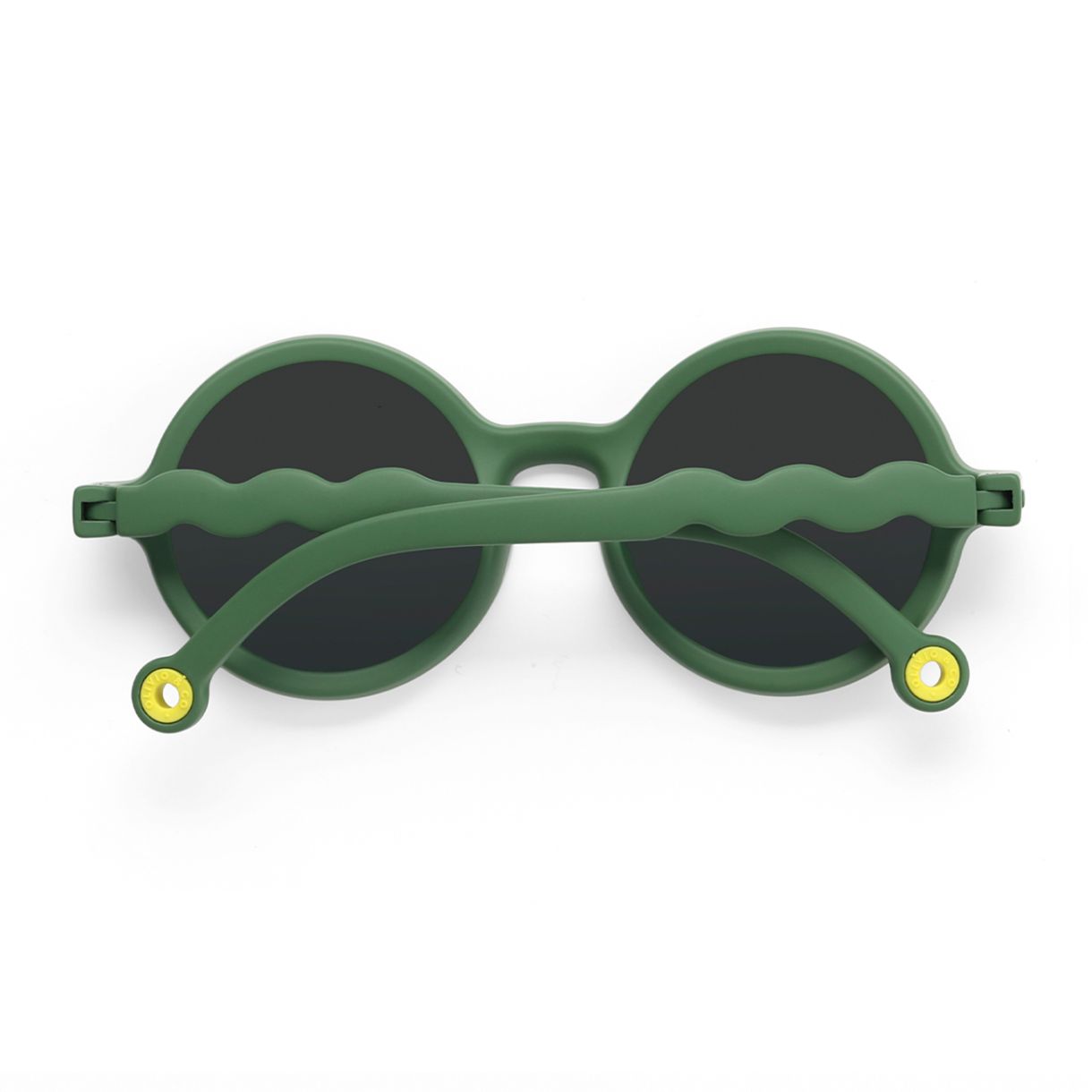 Children's round sunglasses from 0 to 2 years. Color green