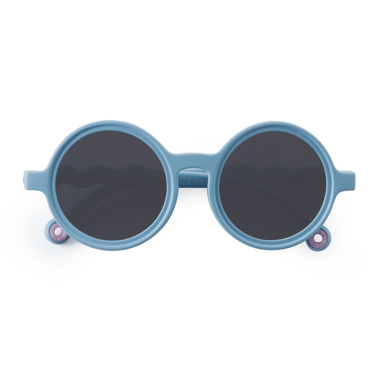 Children's round sunglasses from 0 to 2 years. Color blue