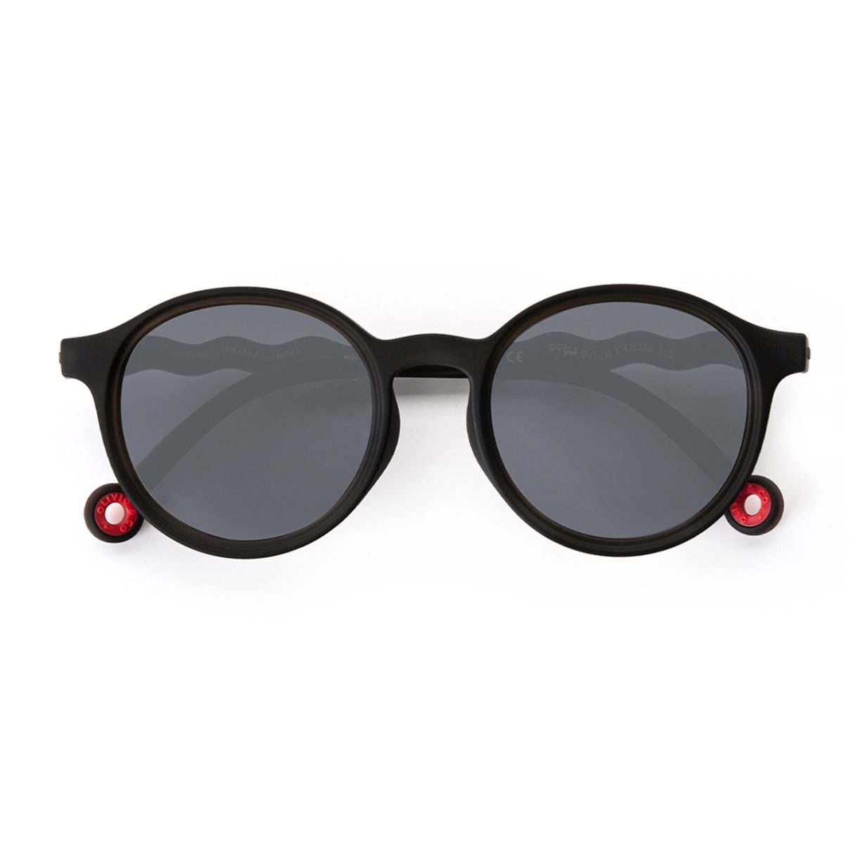 Children's oval sunglasses from 3 to 5 years. Color black
