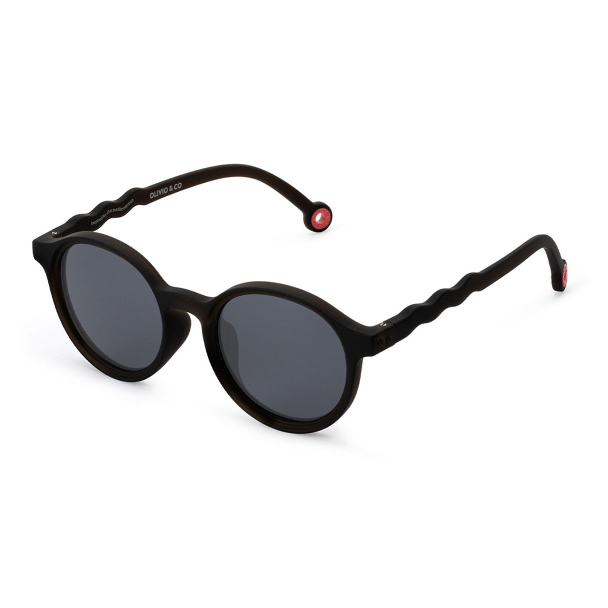 Children's oval sunglasses from 3 to 5 years. Color black