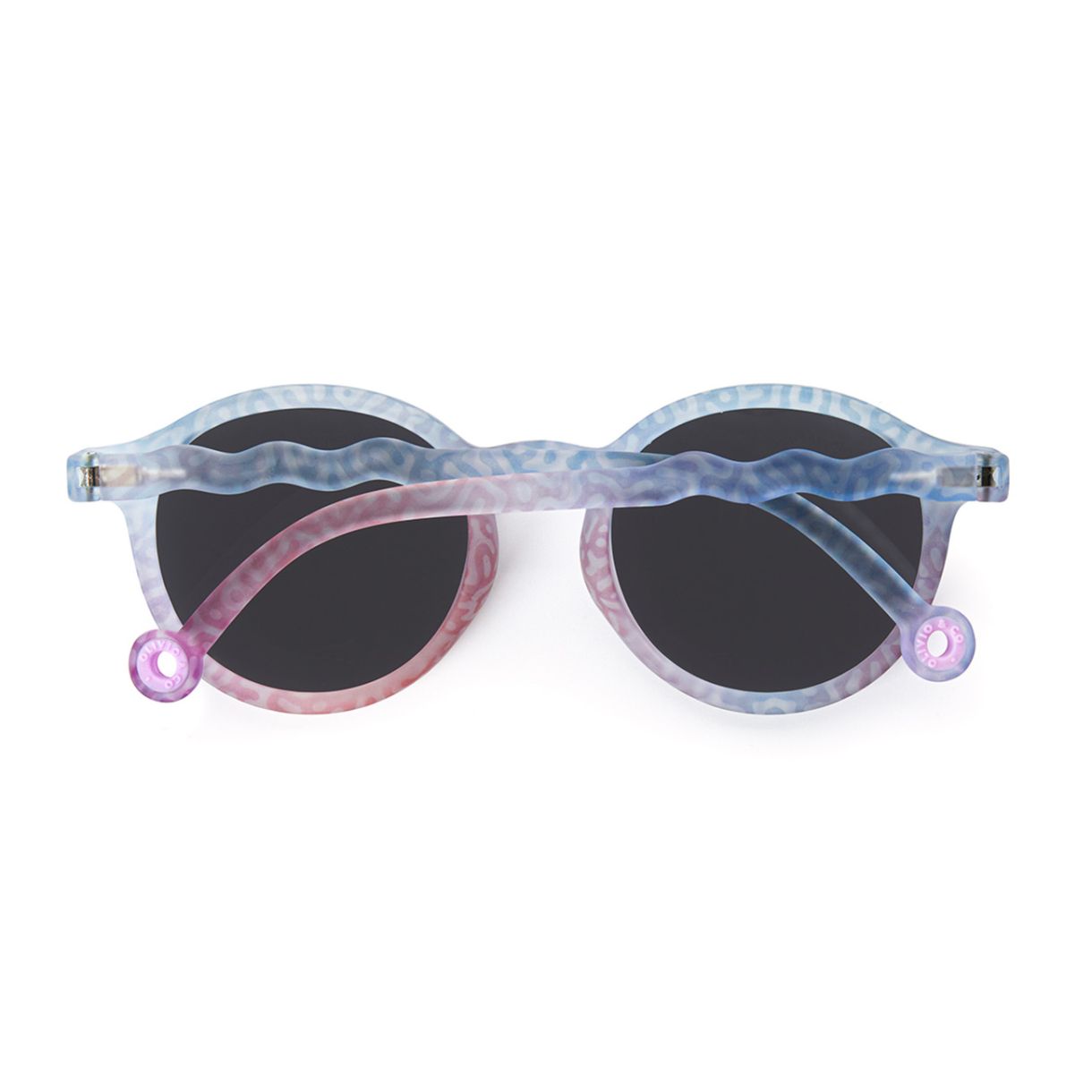 Children's oval sunglasses from 3 to 5 years old. Coral color