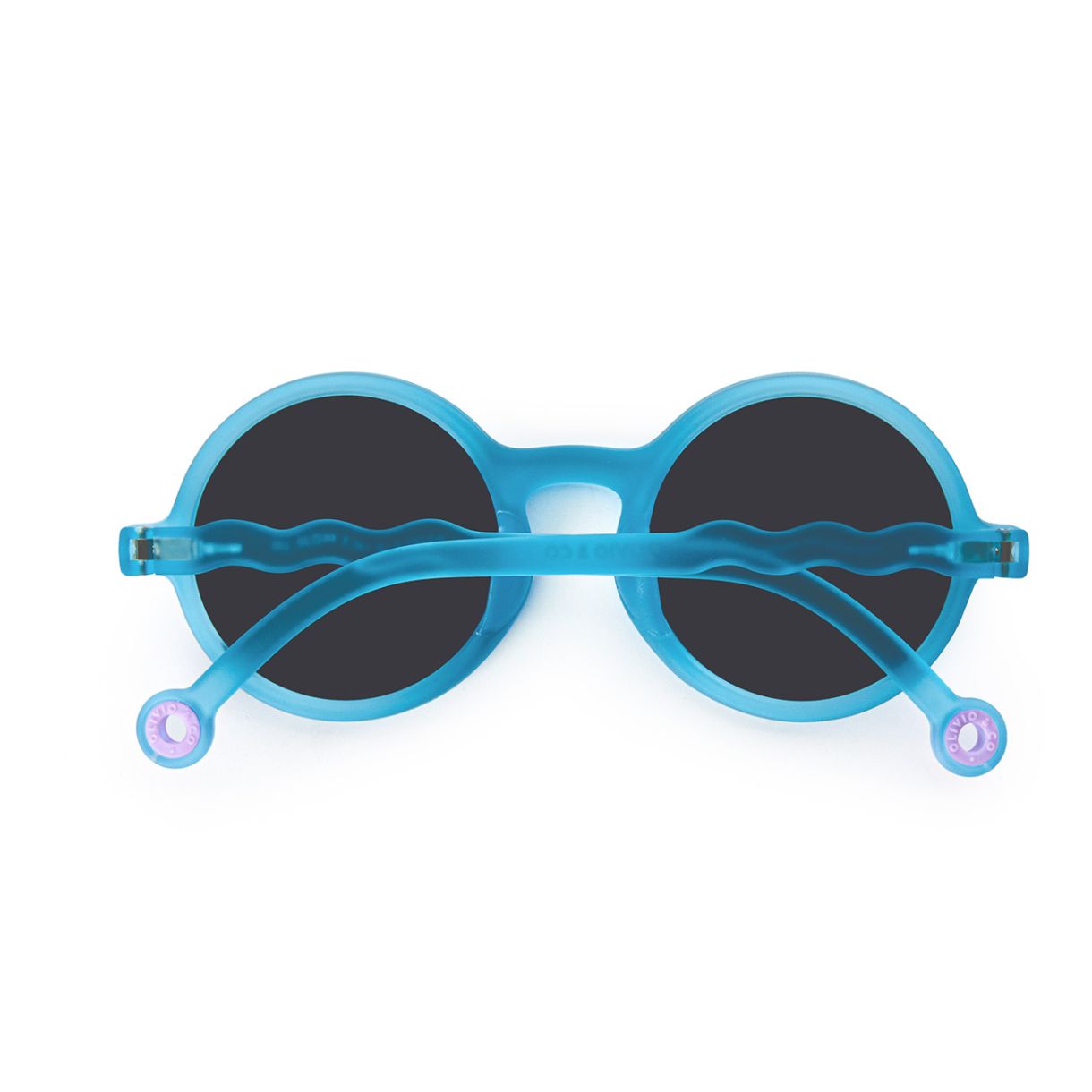 Children's round sunglasses from 3 to 5 years. Color blue