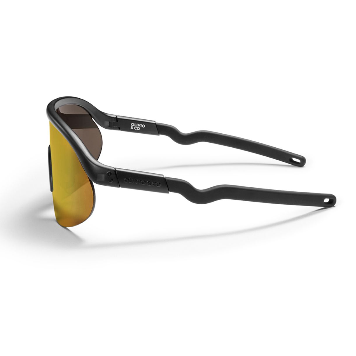 Children's sports sunglasses from 7 to 12 years old. Gold color