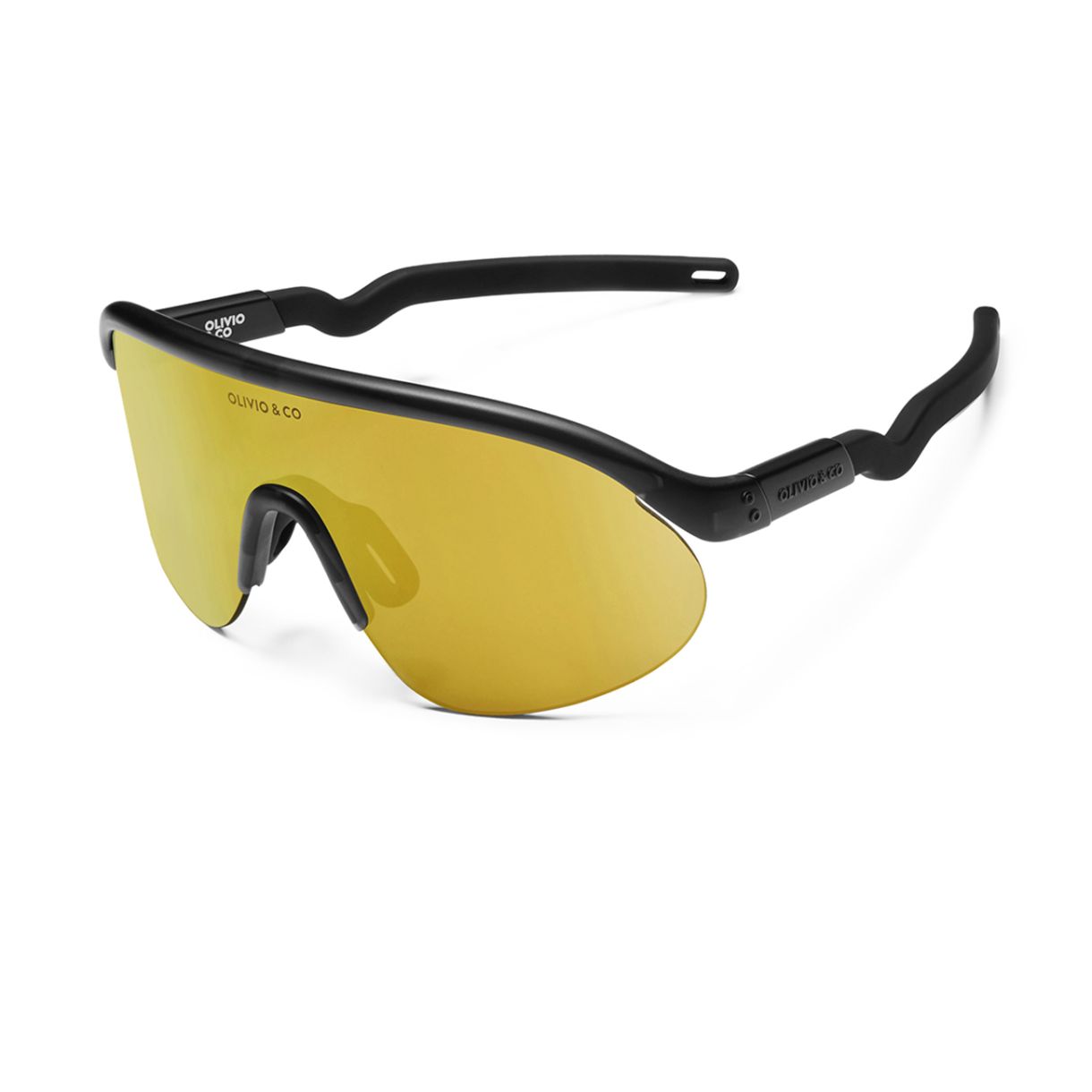 Children's sports sunglasses from 7 to 12 years old. Gold color