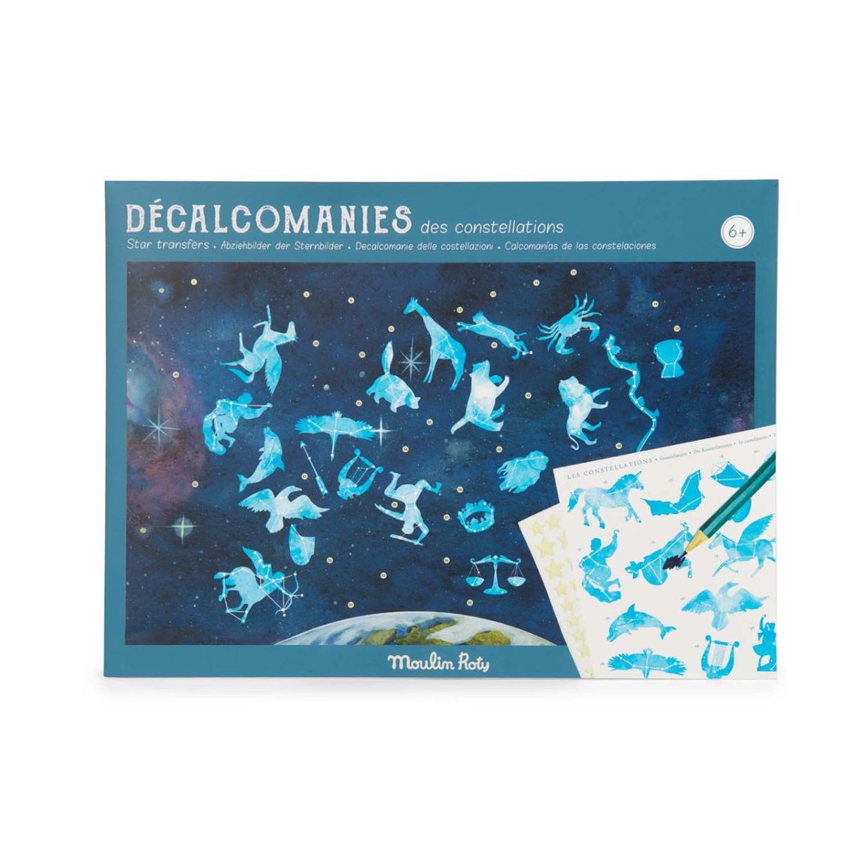 Constellation map with decals