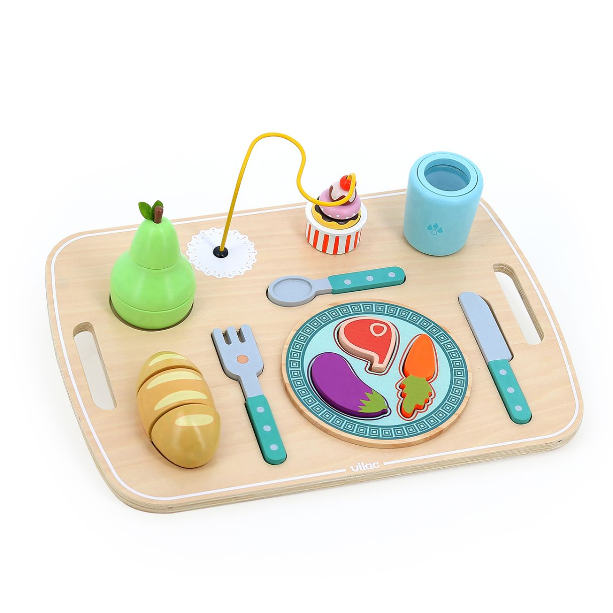 Activity toy feeding tray