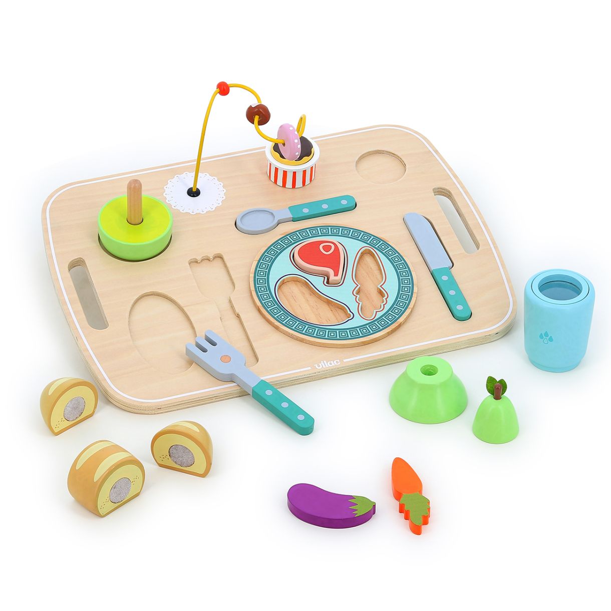Activity toy feeding tray