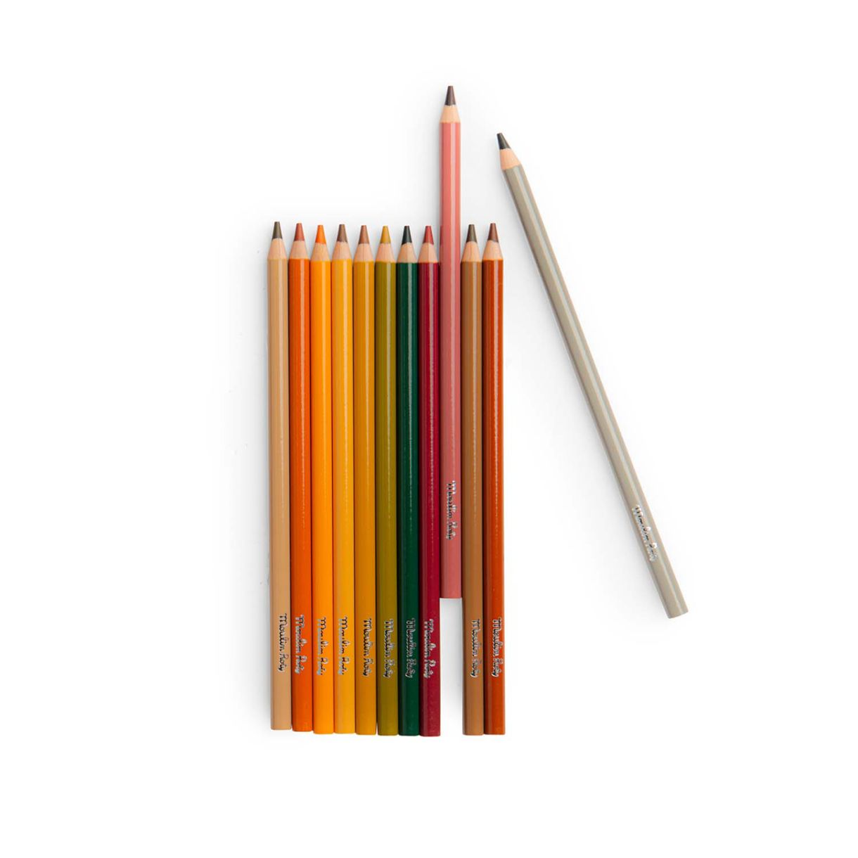 Pencils 12 colors with 3 coloring cards