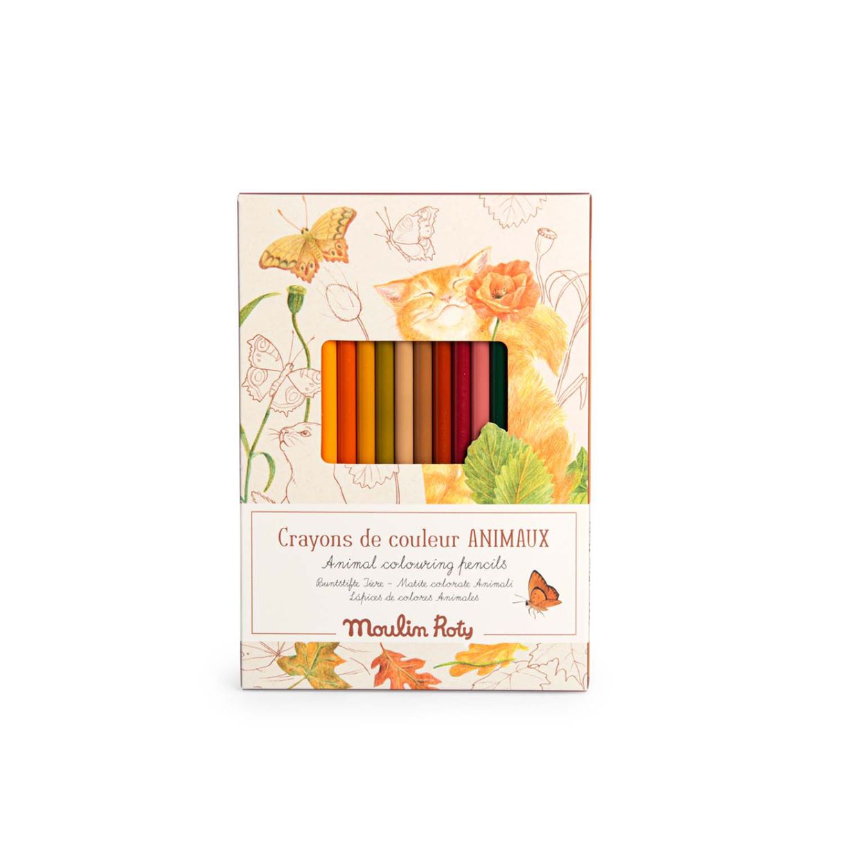 Pencils 12 colors with 3 coloring cards