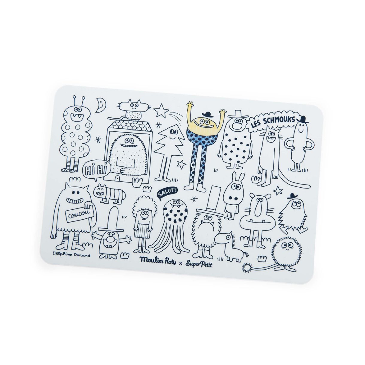 Mini silicone coloring set with 4 markers