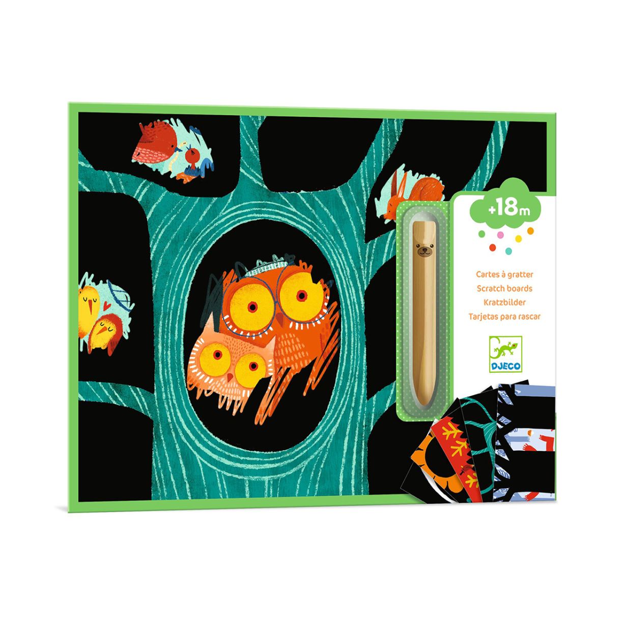 Scratch cards learn all about animals