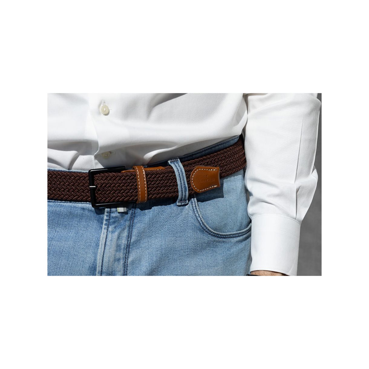 Braided belt Color brown