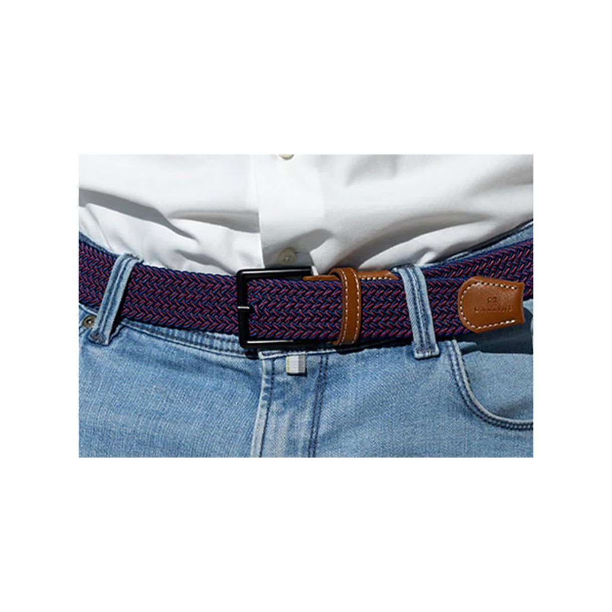 Knitted belt Color blue/red