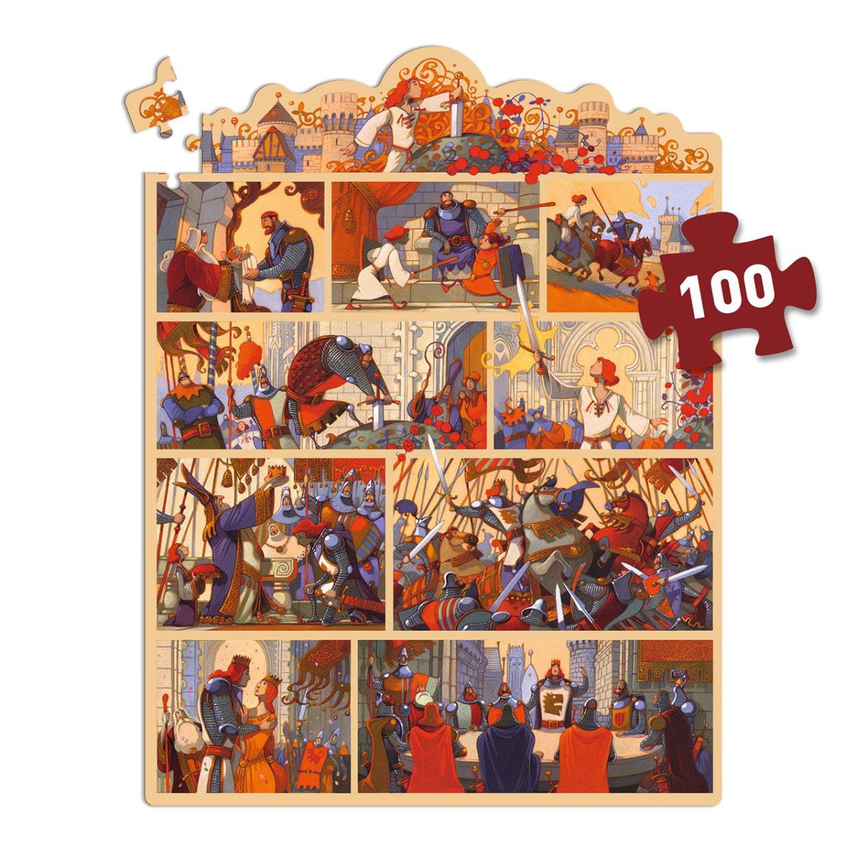 Пъзел крал Артур 100 части
